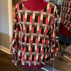 Beautiful multicolored multi patterned blouse